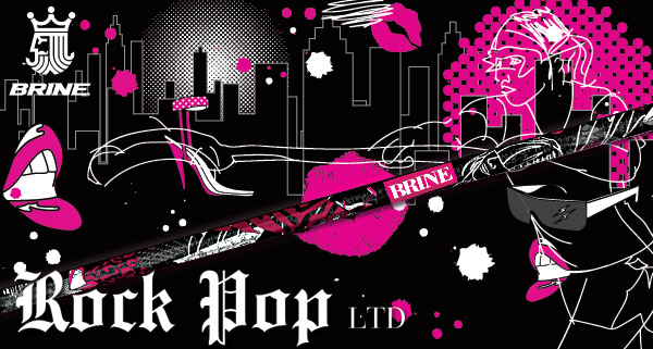 Lacrosse social media ad with bold pink and black graphics, street art style elements, and RockPop LTD stick design
