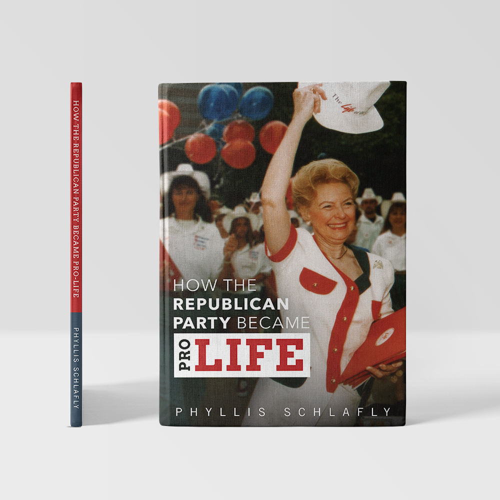 Book cover design for “How the Republican Party Became Pro-Life” by Phyllis Schlafly