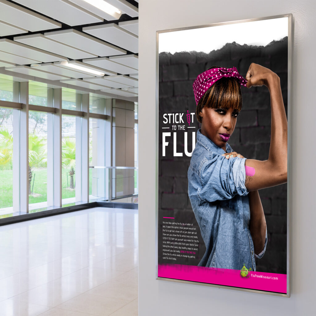 Stick it to the Flu poster mockup