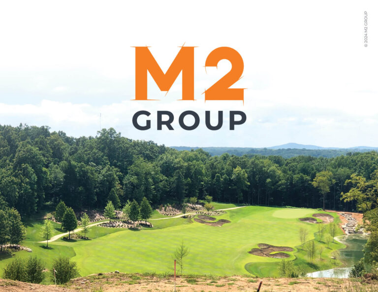 M2 Group brand style guide back cover with logo.