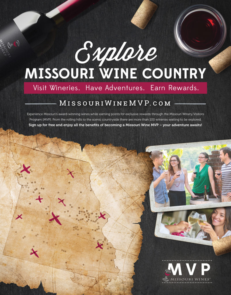 MVP Explore Wine Country – Feast Magazine Ad – Missouri Wine & Grape Board