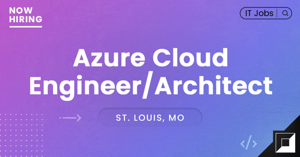 Tech recruiter job post design for Azure Cloud Engineer role with modern gradient and bold typography