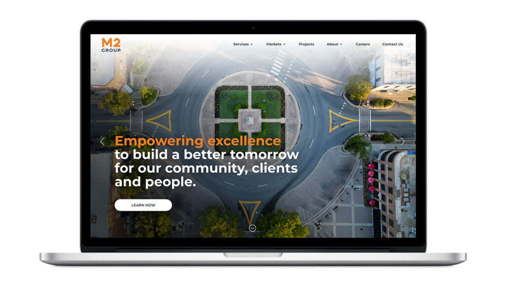 M2 Group Website Mockup
