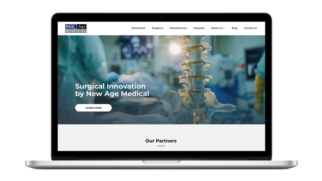 New Age Medical Website Mockup